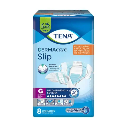 FRALDA ADULTO TENA SLIP DERMACARE  G C/ 8