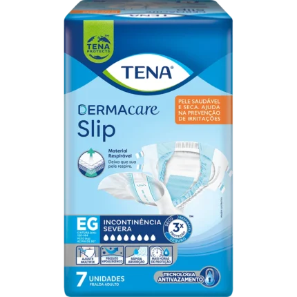 FRALDA ADULTO TENA SLIP DERMACARE EG C/ 7