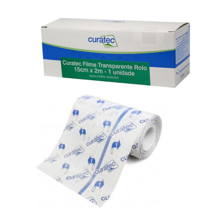 FILME TRANSPARENTE 15CMX2M ROLO CURATEC