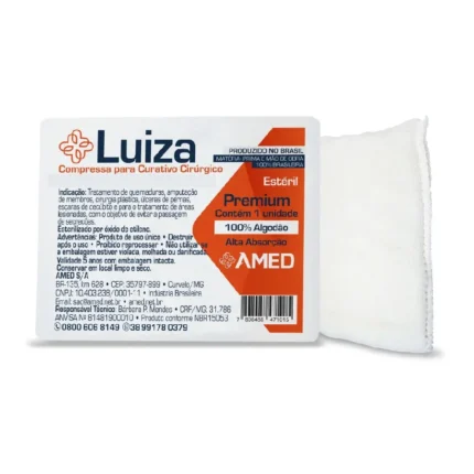 COMPRESSA CIRURGICA DE ALGODAO P/CURATIVO 30X60CM LUIZA AMED