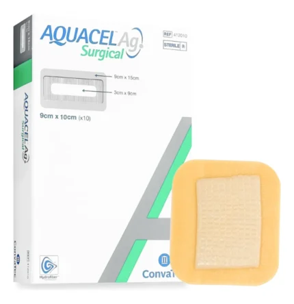 CURATIVO HIDROFIBRA AQUACEL AG SURGICAL 9X10CM CONVATEC (10)