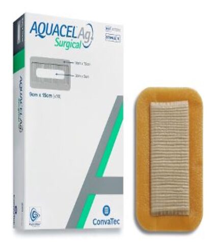 CURATIVO HIDROFIBRA AQUACEL AG SURGICAL 9X15CM CONVATEC (10)