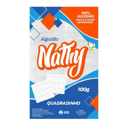 ALGODAO HIDROFILO QUADRADO 100G NATHY
