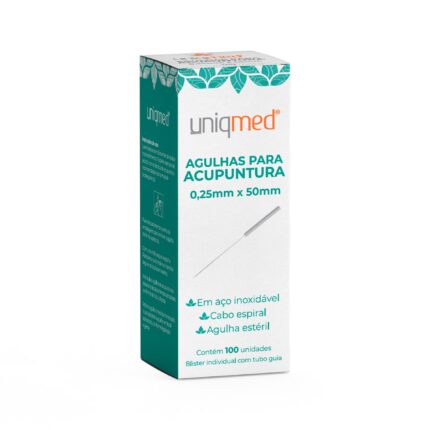 AGULHA P/ ACUPUNTURA 0,25X50MM UNIQMED C/100