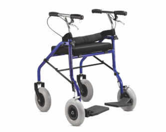 ANDADOR DE ALUMINIO C/ASSENTO AZUL CAP. 90 KG JAGUARIBE (CA)