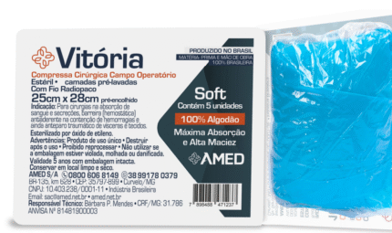 CAMPO OPERATORIO ESTERIL 25X28CM C/RX 20G VITORIA AMED C/5