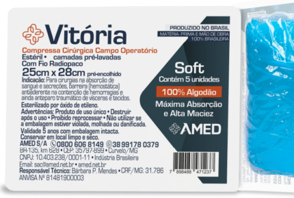 CAMPO OPERATORIO ESTERIL 25X28CM C/RX 17G VITORIA AMED C/2