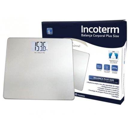 BALANCA PLUS SIZE DIGITAL CORPORAL VIDRO 6 A 200KG INCOTERM